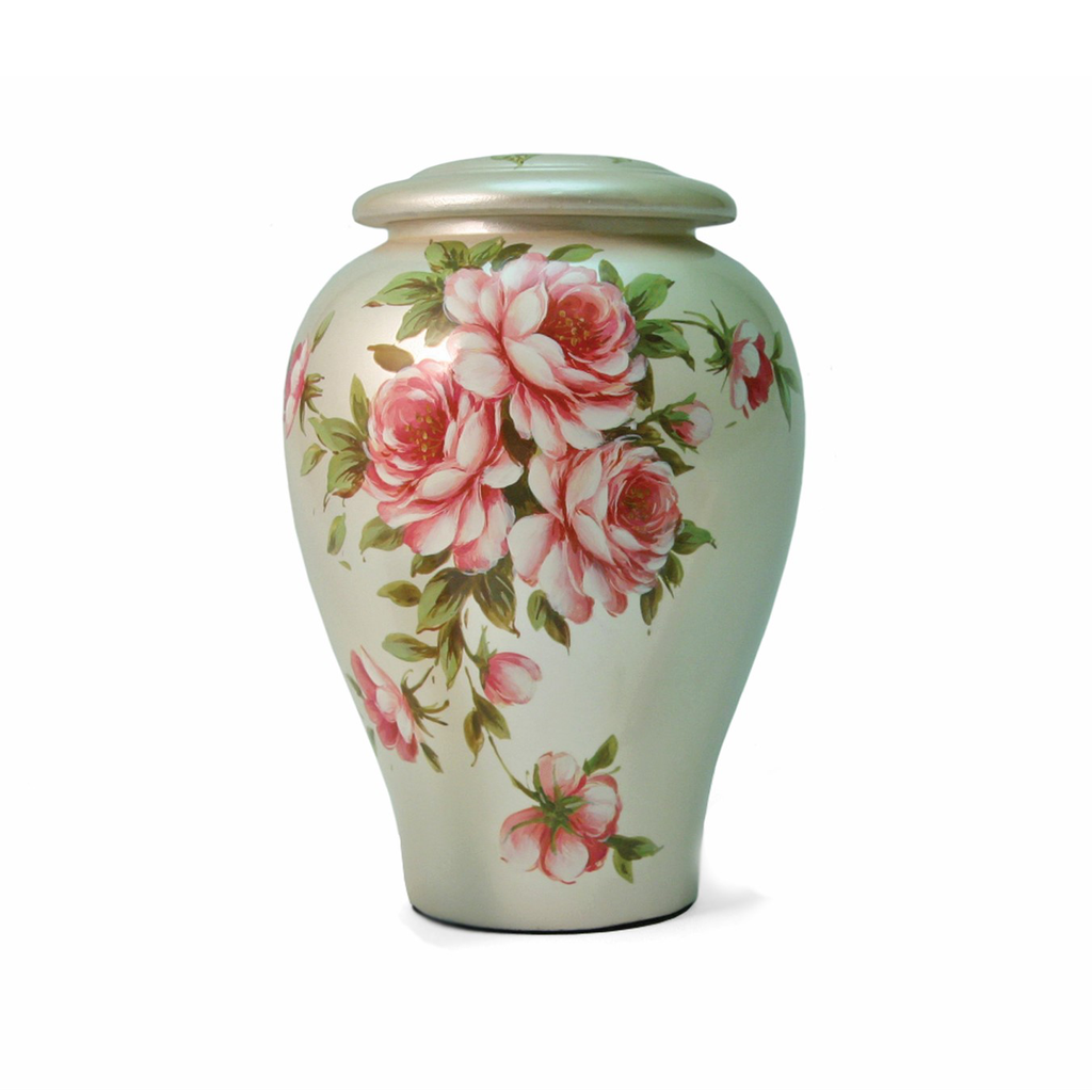 Floral Rose Bouquet Urn