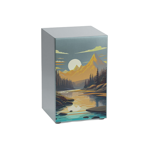 Life Canvas Mountain Landscape Pewter