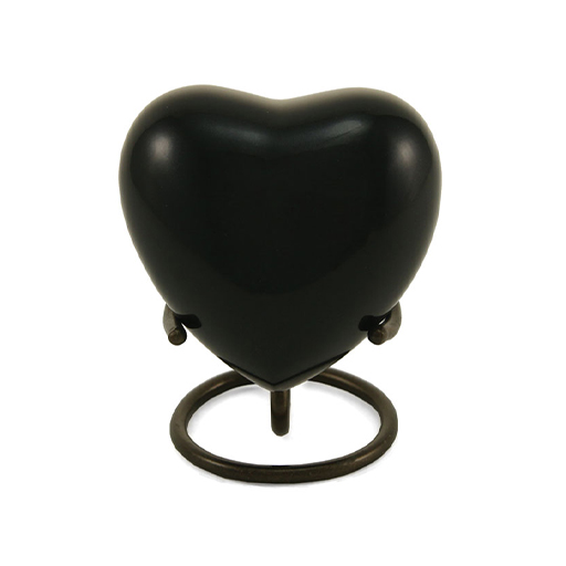 [URN-5263H] Satori Onyx Heart Keepsake