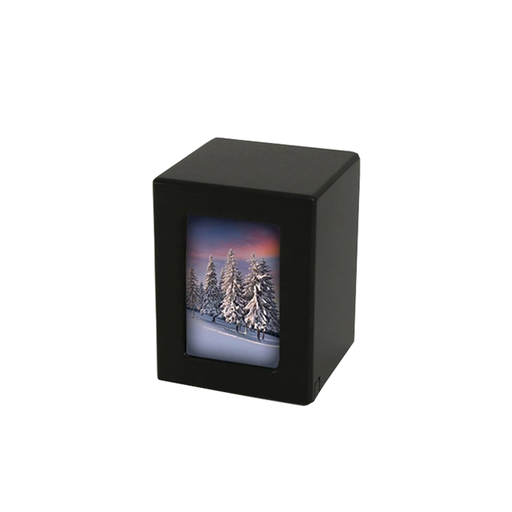 [URN-CMPK-25] MDF Black Photo Keepsake