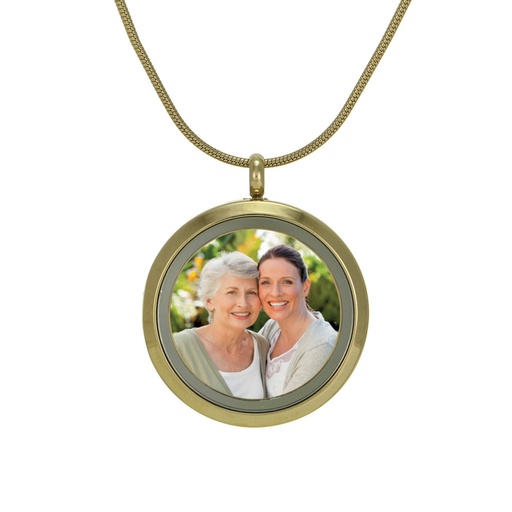 [URN-J5013] Round Pendant - Bronze Photo